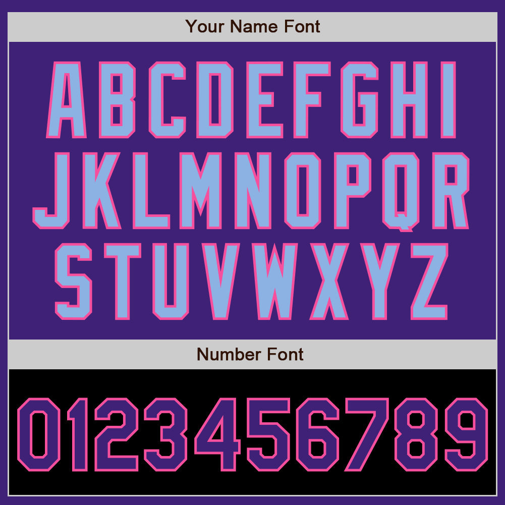 Custom Purple Light Blue Pink-Black Bomber Varsity Letterman Two Tone Zipper Jacket