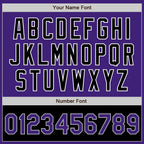 Custom Purple Black-Gray Bomber Varsity Letterman Two Tone Zipper Jacket