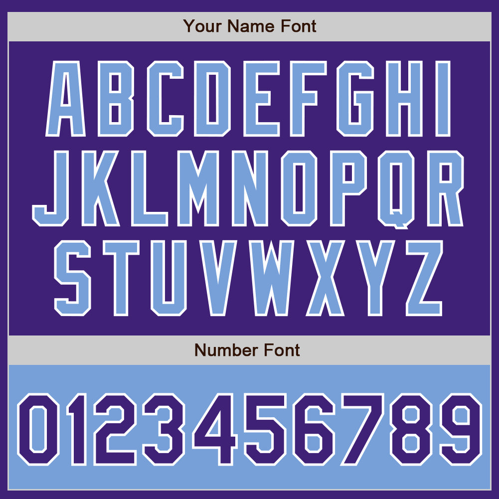 Custom Purple Light Blue-White Bomber Varsity Letterman Two Tone Zipper Jacket