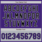 Custom Purple Gray-Black Bomber Varsity Letterman Two Tone Zipper Jacket