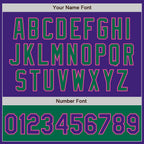 Custom Purple Kelly Green-Pink Bomber Varsity Letterman Two Tone Zipper Jacket