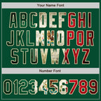 Custom Kelly Green Vintage Mexican Flag Cream-Black Bomber Varsity Letterman Zipper Jacket