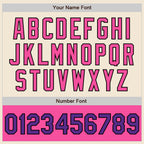 Custom Cream Purple Black-Pink Bomber Varsity Letterman Two Tone Zipper Jacket