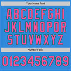 Custom Powder Blue Pink-Kelly Green Bomber Varsity Letterman Zipper Jacket