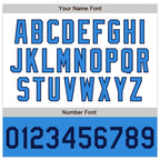 Custom White Navy-Powder Blue Bomber Varsity Letterman Two Tone Zipper Jacket