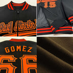 Custom Olive Vintage Mexican Flag Cream-Black Bomber Varsity Letterman Salute To Service Zipper Jacket