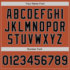 Custom Texas Orange Black-Gray Bomber Varsity Letterman Zipper Jacket