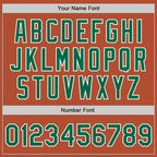 Custom Texas Orange Kelly Green-White Bomber Varsity Letterman Zipper Jacket