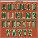 Custom Texas Orange Kelly Green Cream-Black Bomber Varsity Letterman Two Tone Zipper Jacket