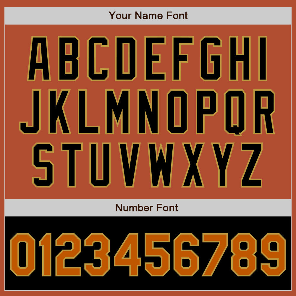 Custom Texas Orange Old Gold-Black Bomber Varsity Letterman Two Tone Zipper Jacket