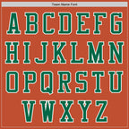 Custom Texas Orange White-Kelly Green Bomber Varsity Letterman Two Tone Zipper Jacket