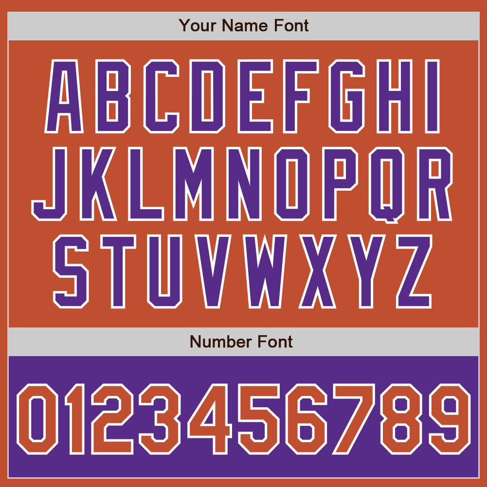 Custom Texas Orange White-Purple Bomber Varsity Letterman Two Tone Zipper Jacket