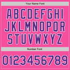 Custom Pink Purple-White Bomber Varsity Letterman Zipper Jacket