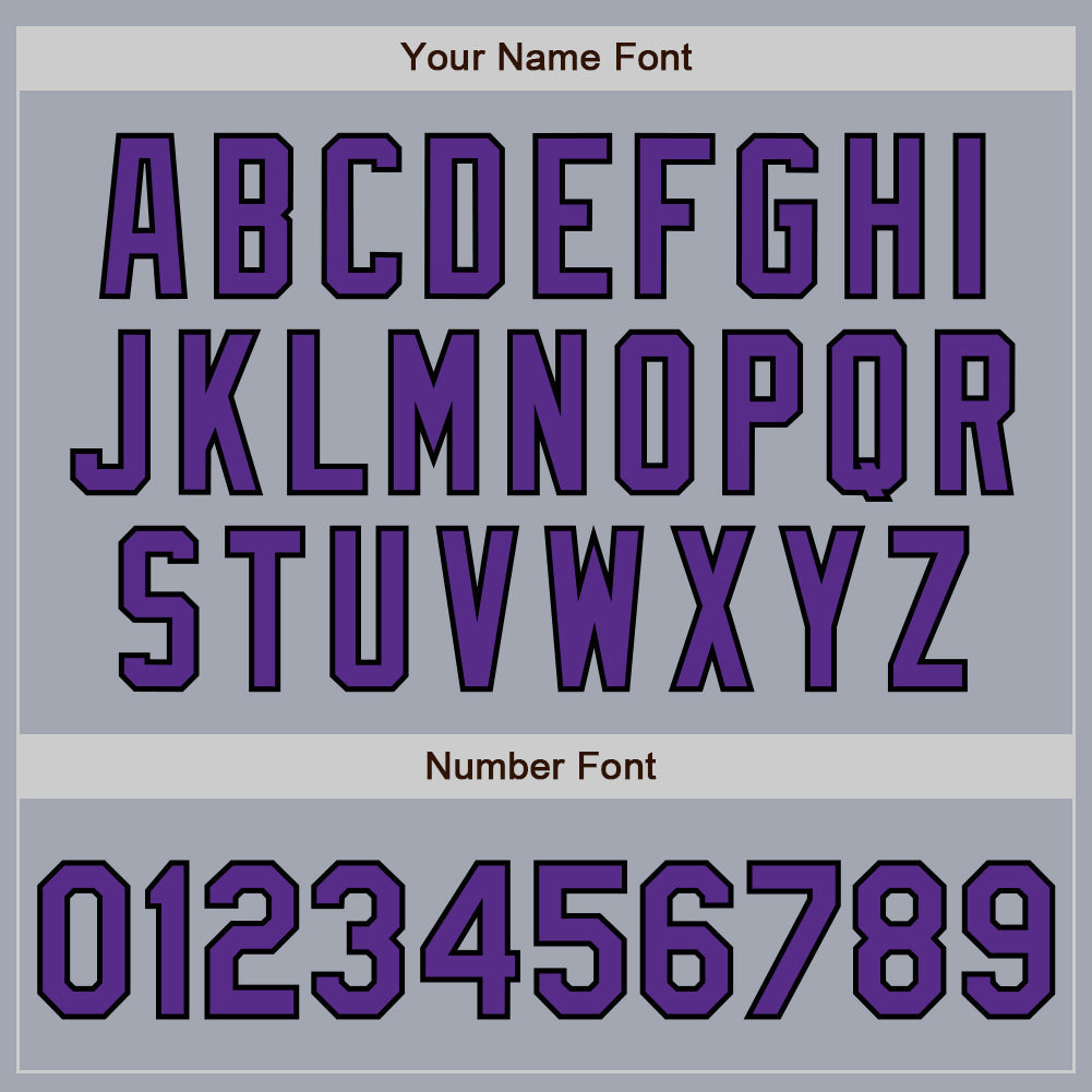 Custom Gray Purple-Black Bomber Varsity Letterman Zipper Jacket