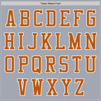 Custom Gray White-Texas Orange Bomber Varsity Letterman Two Tone Zipper Jacket