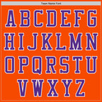 Custom Orange Purple-White Bomber Varsity Letterman Zipper Jacket