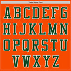 Custom Orange White-Green Bomber Varsity Letterman Two Tone Zipper Jacket