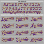 Custom Gray Purple-Old Gold Bomber Full-Snap Varsity Letterman Two Tone Jacket