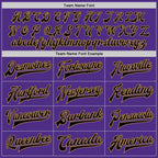 Custom Purple Black-Old Gold Bomber Full-Snap Varsity Letterman Two Tone Jacket