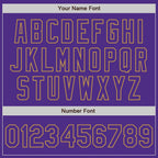 Custom Purple Old Gold Bomber Full-Snap Varsity Letterman Jacket