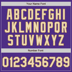 Custom Purple Cream-Old Gold Bomber Full-Snap Varsity Letterman Two Tone Hoodie Jacket