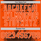 Custom Brown Orange-White Splash Art 3D Pattern Design Bomber Full-Snap Varsity Letterman Hoodie Jacket