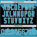 Custom Black Panther Blue-White Splash Art 3D Pattern Design Bomber Full-Snap Varsity Letterman Hoodie Jacket