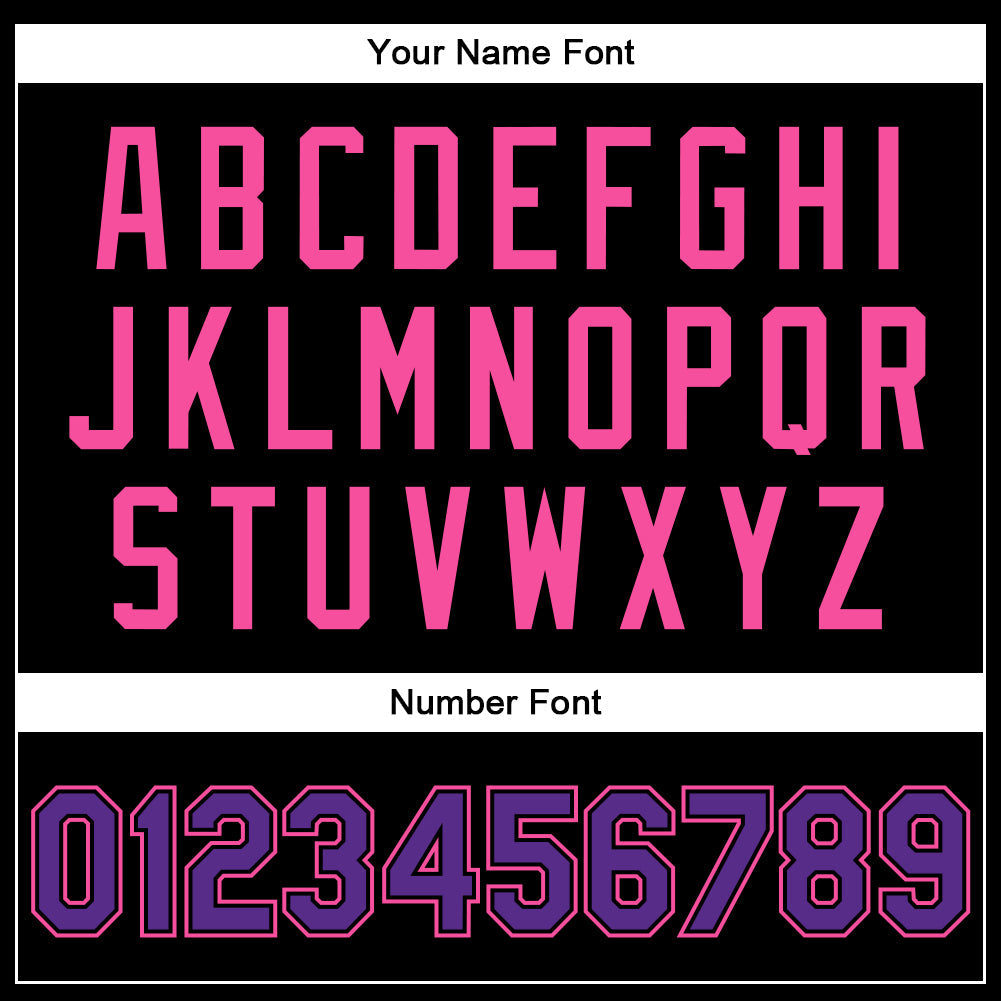 Custom Black Purple-Pink Bomber Full-Snap Varsity Faux Leather Letterman Jacket