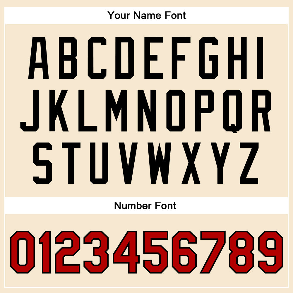 Custom Cream Red-Black Bomber Full-Snap Varsity Faux Leather Letterman Jacket