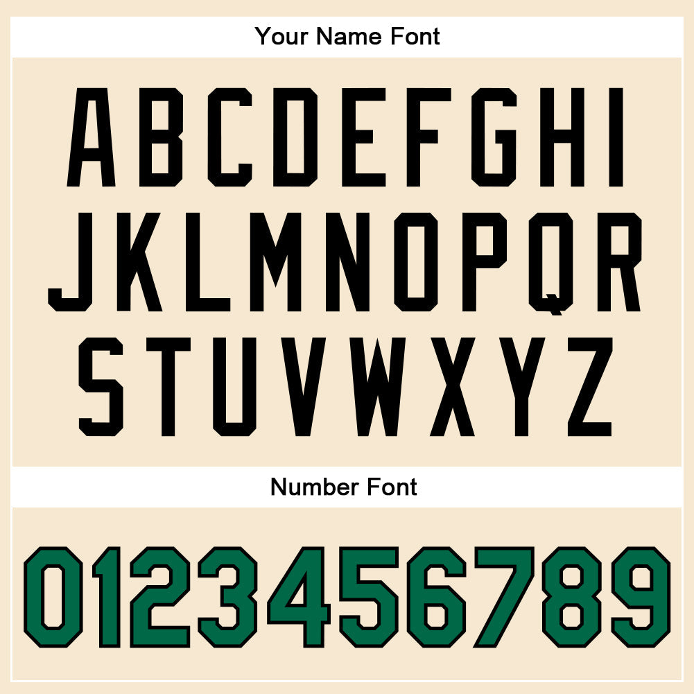 Custom Cream Kelly Green-Black Bomber Full-Snap Varsity Faux Leather Letterman Jacket