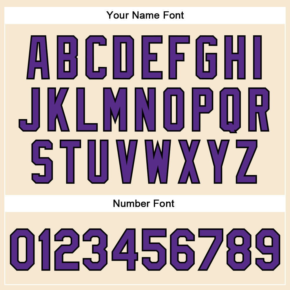 Custom Cream Purple-Black Bomber Full-Snap Varsity Faux Leather Letterman Jacket