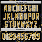 Custom Black Old Gold Royal-White Fragment 3D Pattern Design Bomber Full-Snap Varsity Letterman Hoodie Jacket