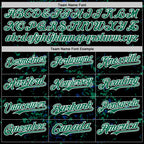 Custom Black Kelly Green Royal-White Fragment 3D Pattern Design Bomber Full-Snap Varsity Letterman Hoodie Jacket