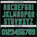 Custom Black Kelly Green Royal-White Fragment 3D Pattern Design Bomber Full-Snap Varsity Letterman Hoodie Jacket