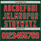 Custom Green Red Kelly Green-White Fragment 3D Pattern Design Bomber Full-Snap Varsity Letterman Hoodie Jacket