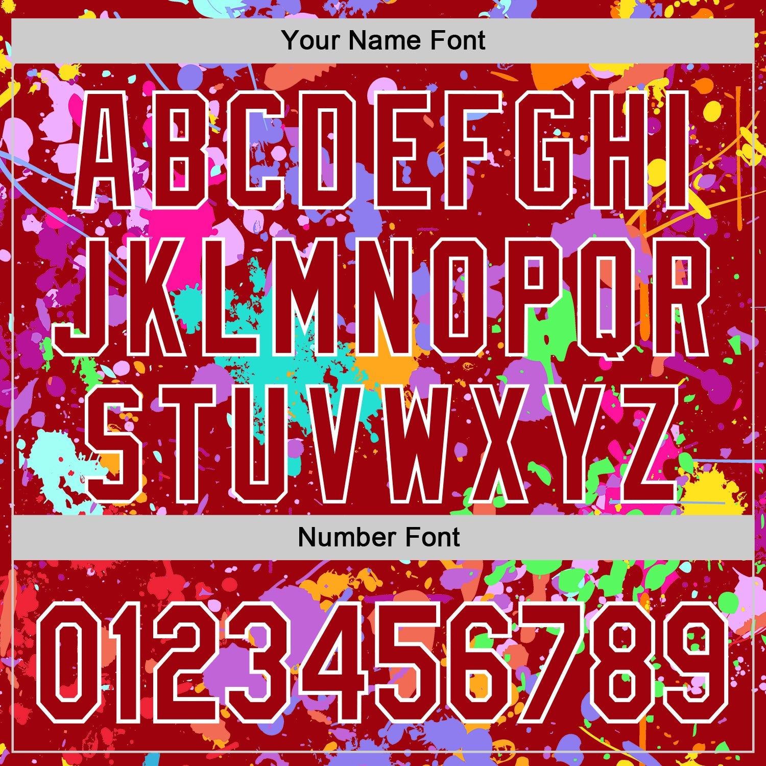 Custom Graffiti Pattern Red-White Splash Bomber Full-Snap Varsity Letterman Hoodie Jacket