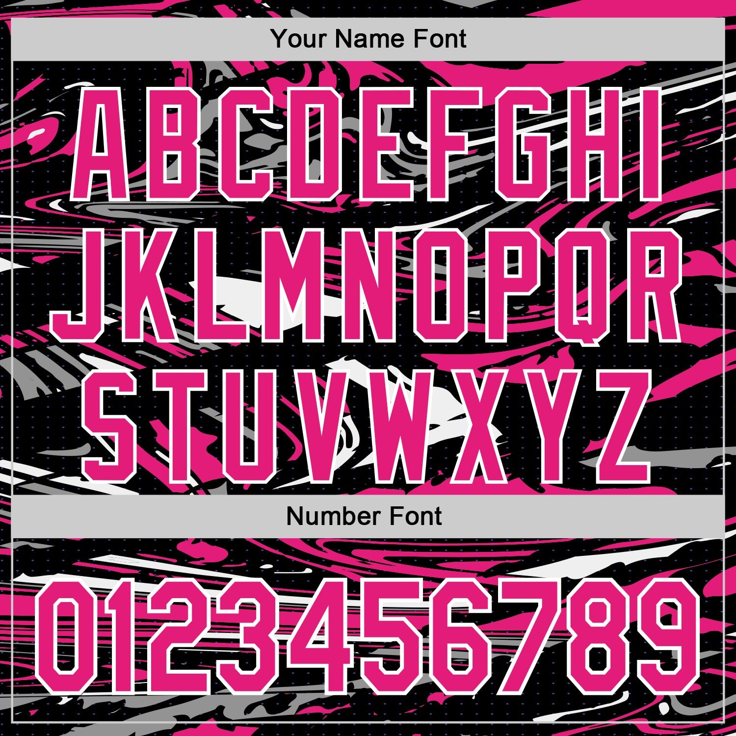 Custom Figure Hot Pink Black-White Fluid Bomber Full-Snap Varsity Letterman Hoodie Jacket