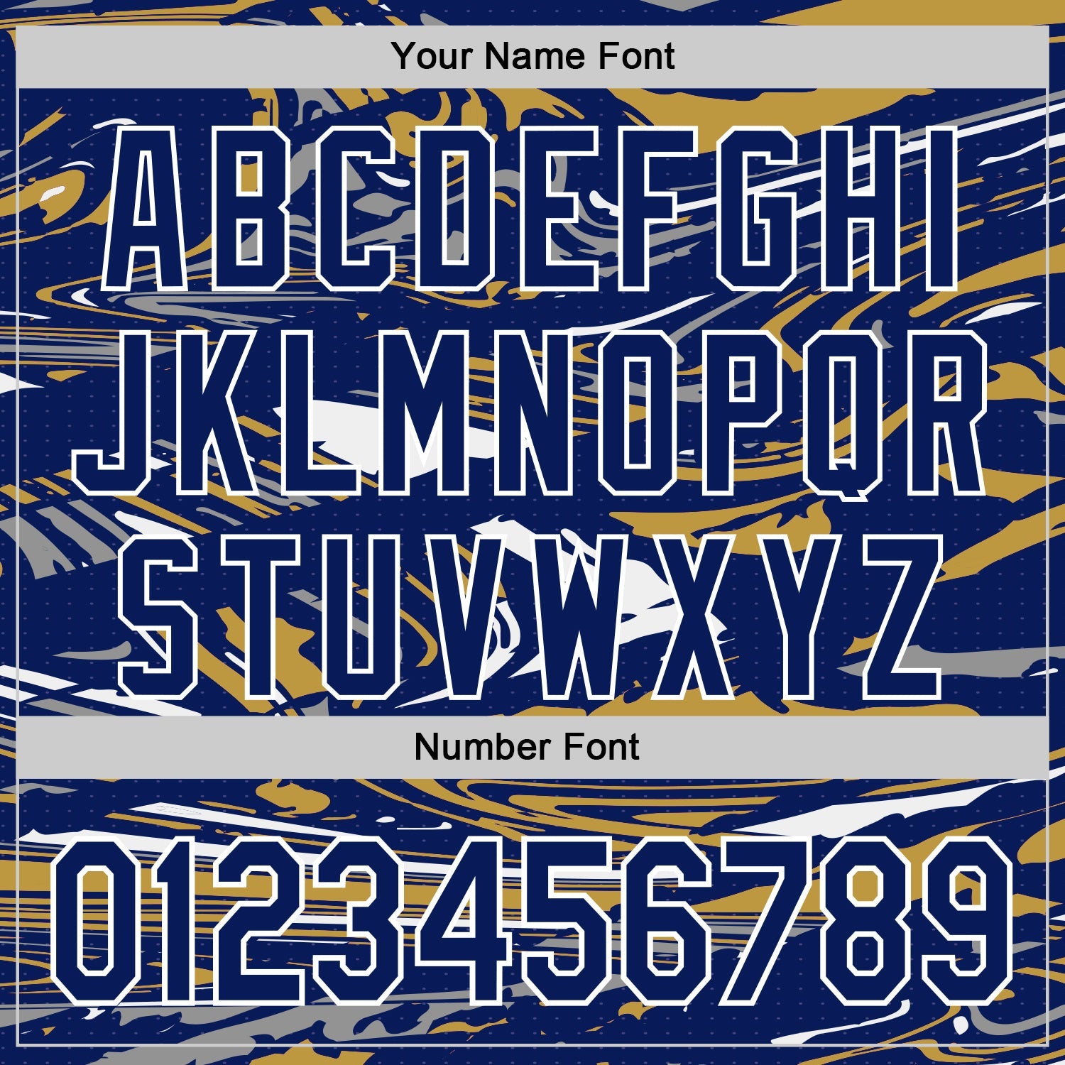 Custom Figure Royal Old Gold-White Fluid Bomber Full-Snap Varsity Letterman Hoodie Jacket