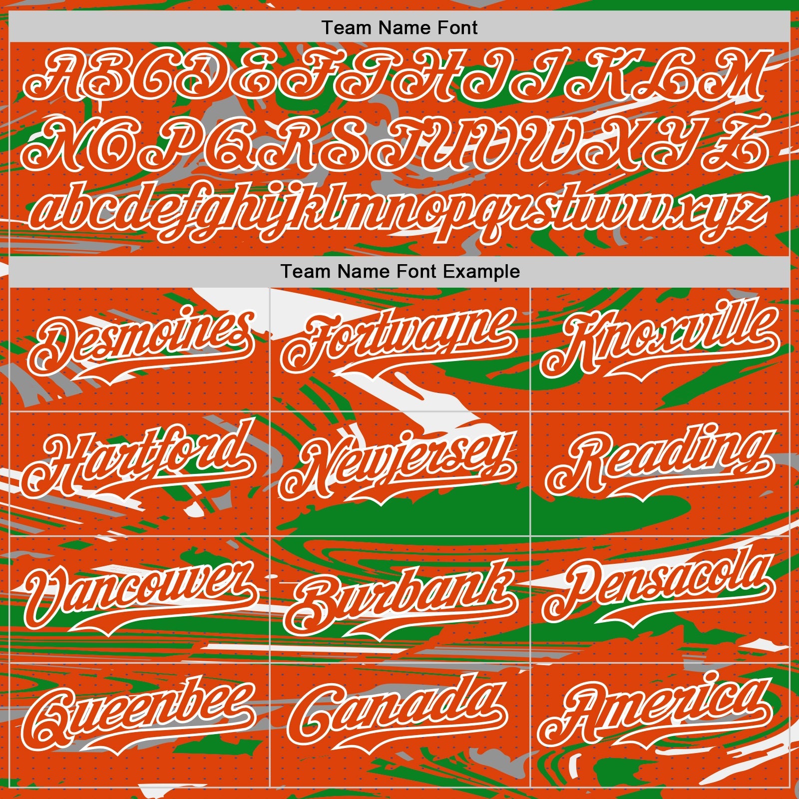 Custom Figure Orange Grass Green-White Fluid Bomber Full-Snap Varsity Letterman Hoodie Jacket