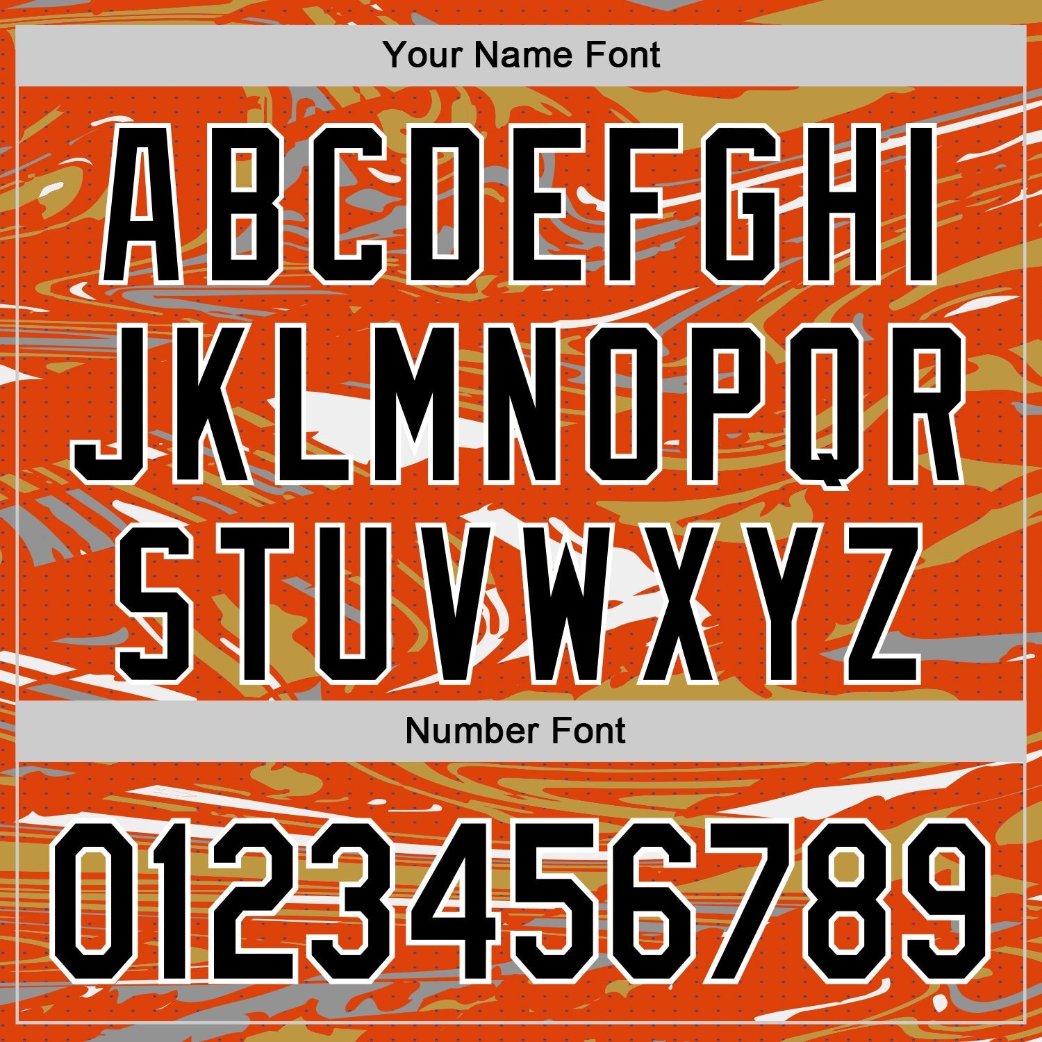 Custom Figure Black Orange Old Gold-White Fluid Bomber Full-Snap Varsity Letterman Hoodie Jacket