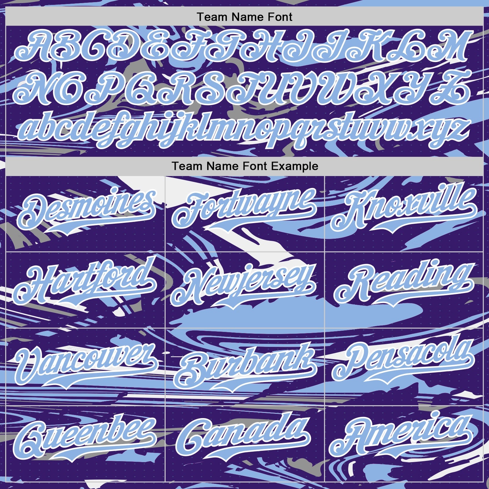 Custom Figure Light Blue Purple-White Fluid Bomber Full-Snap Varsity Letterman Hoodie Jacket