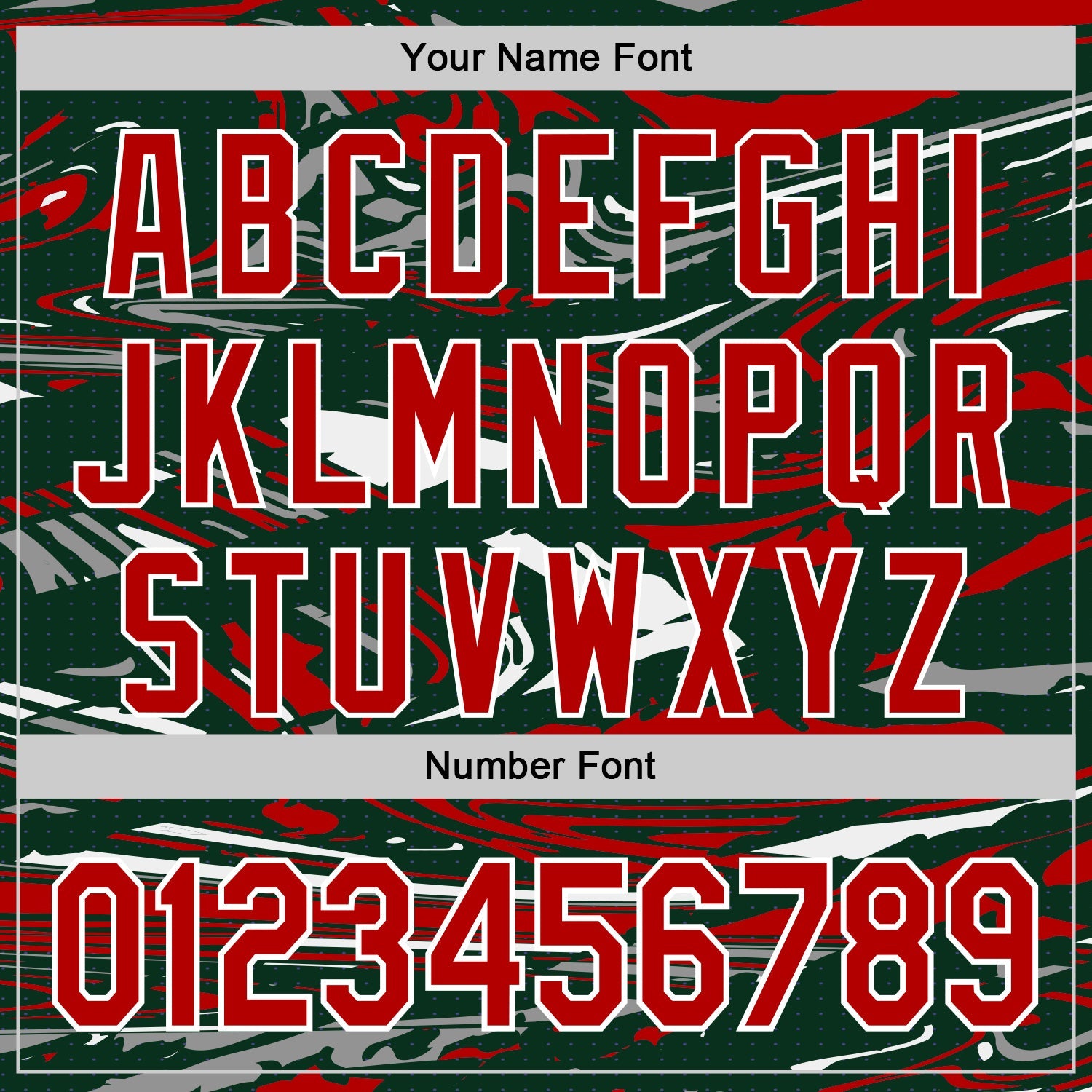 Custom Figure Red Green-White Fluid Bomber Full-Snap Varsity Letterman Hoodie Jacket