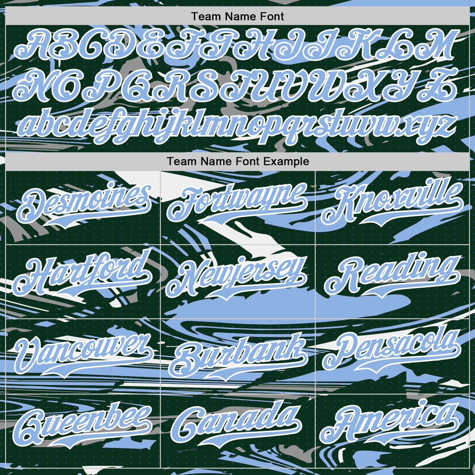 Custom Figure Light Blue Green-White Fluid Bomber Full-Snap Varsity Letterman Hoodie Jacket