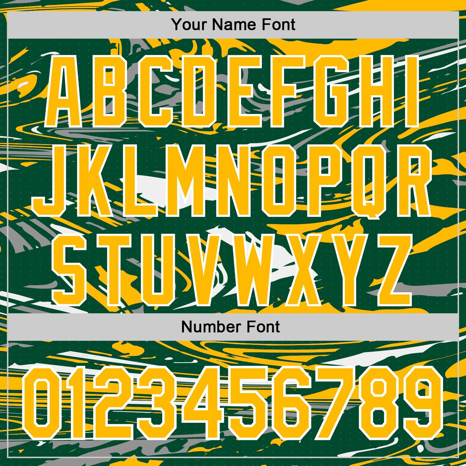 Custom Figure Gold Kelly Green-White Fluid Bomber Full-Snap Varsity Letterman Hoodie Jacket