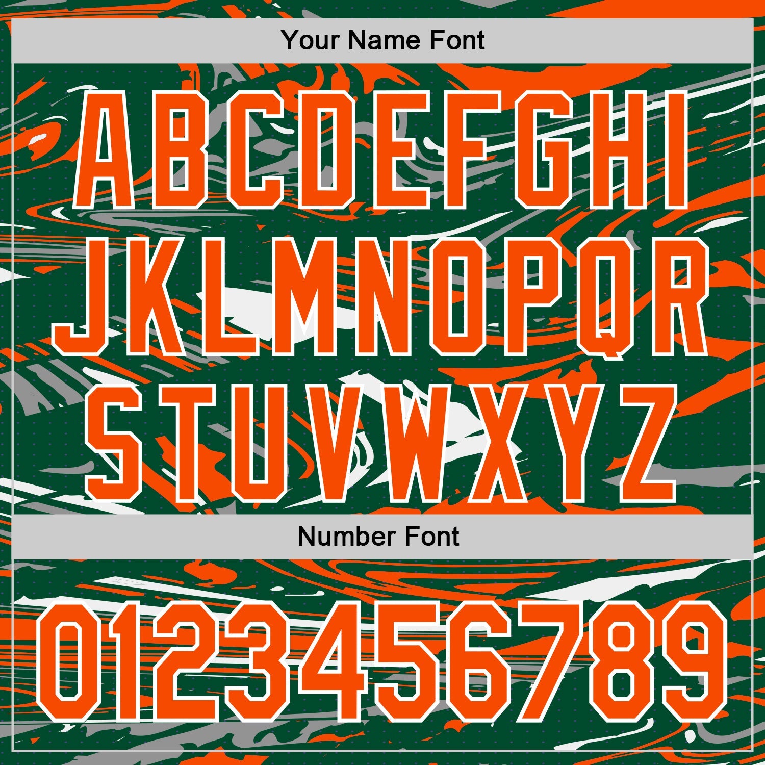 Custom Figure Orange Kelly Green-White Fluid Bomber Full-Snap Varsity Letterman Hoodie Jacket