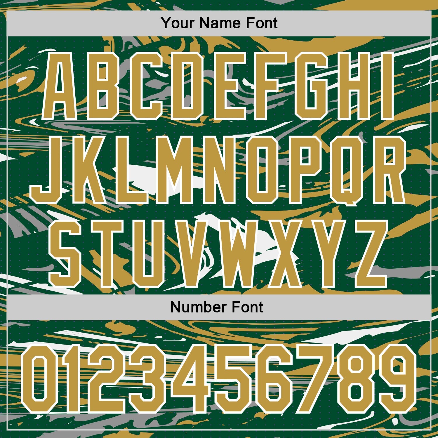 Custom Figure Old Gold Kelly Green-White Fluid Bomber Full-Snap Varsity Letterman Hoodie Jacket