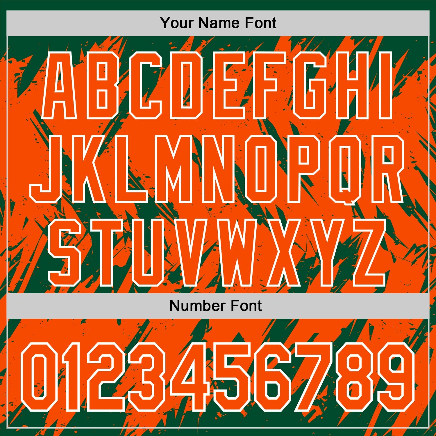 Custom Kelly Green Orange-White Abstract Sharp Shape Fragment 3D Pattern Design Bomber Full-Snap Varsity Letterman Hoodie Jacket