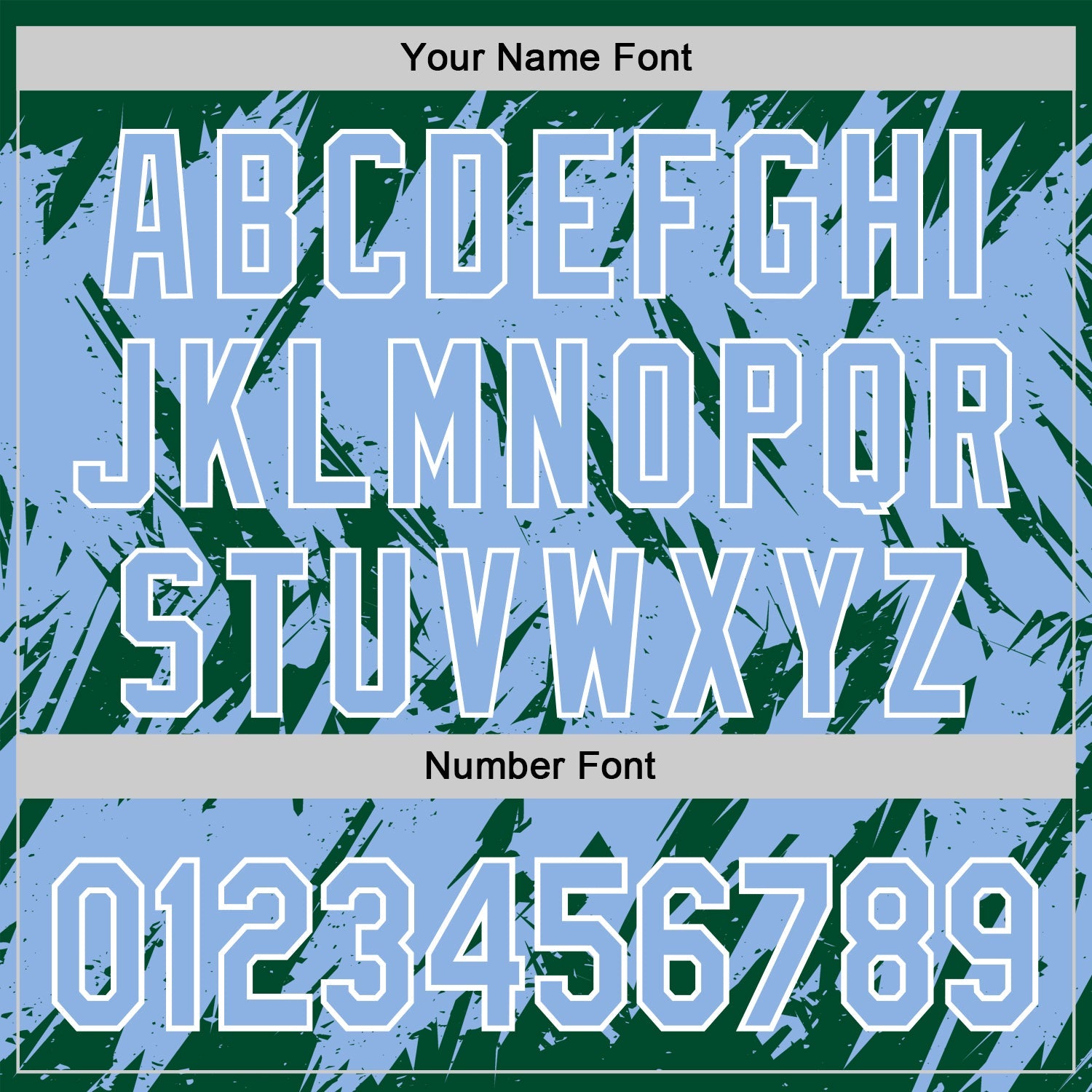 Custom Kelly Green Light Blue-White Abstract Sharp Shape Fragment 3D Pattern Design Bomber Full-Snap Varsity Letterman Hoodie Jacket