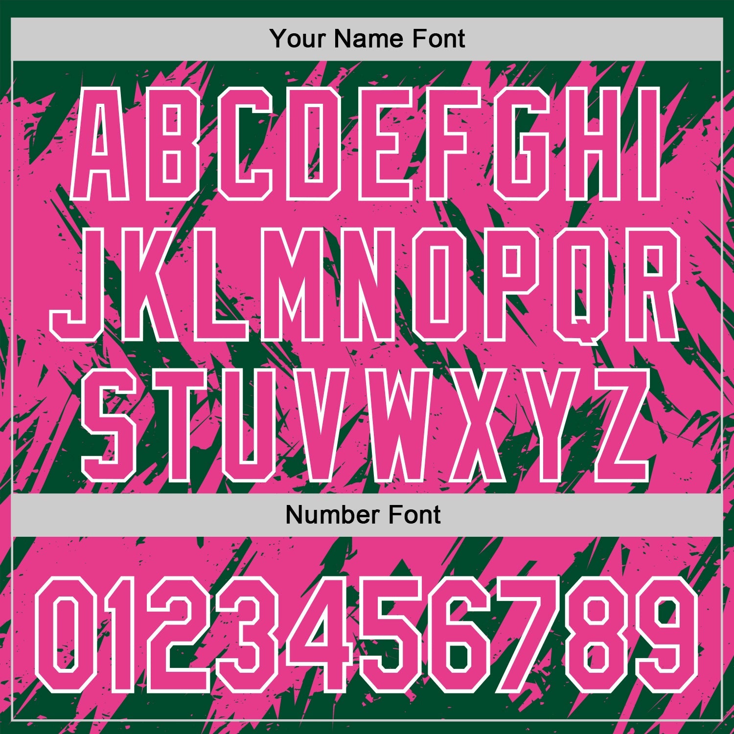 Custom Kelly Green Pink-White Abstract Sharp Shape Fragment 3D Pattern Design Bomber Full-Snap Varsity Letterman Hoodie Jacket