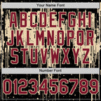 Custom Black Crimson-City Cream Dripping Splatter 3D Pattern Design Bomber Full-Snap Varsity Letterman Hoodie Jacket